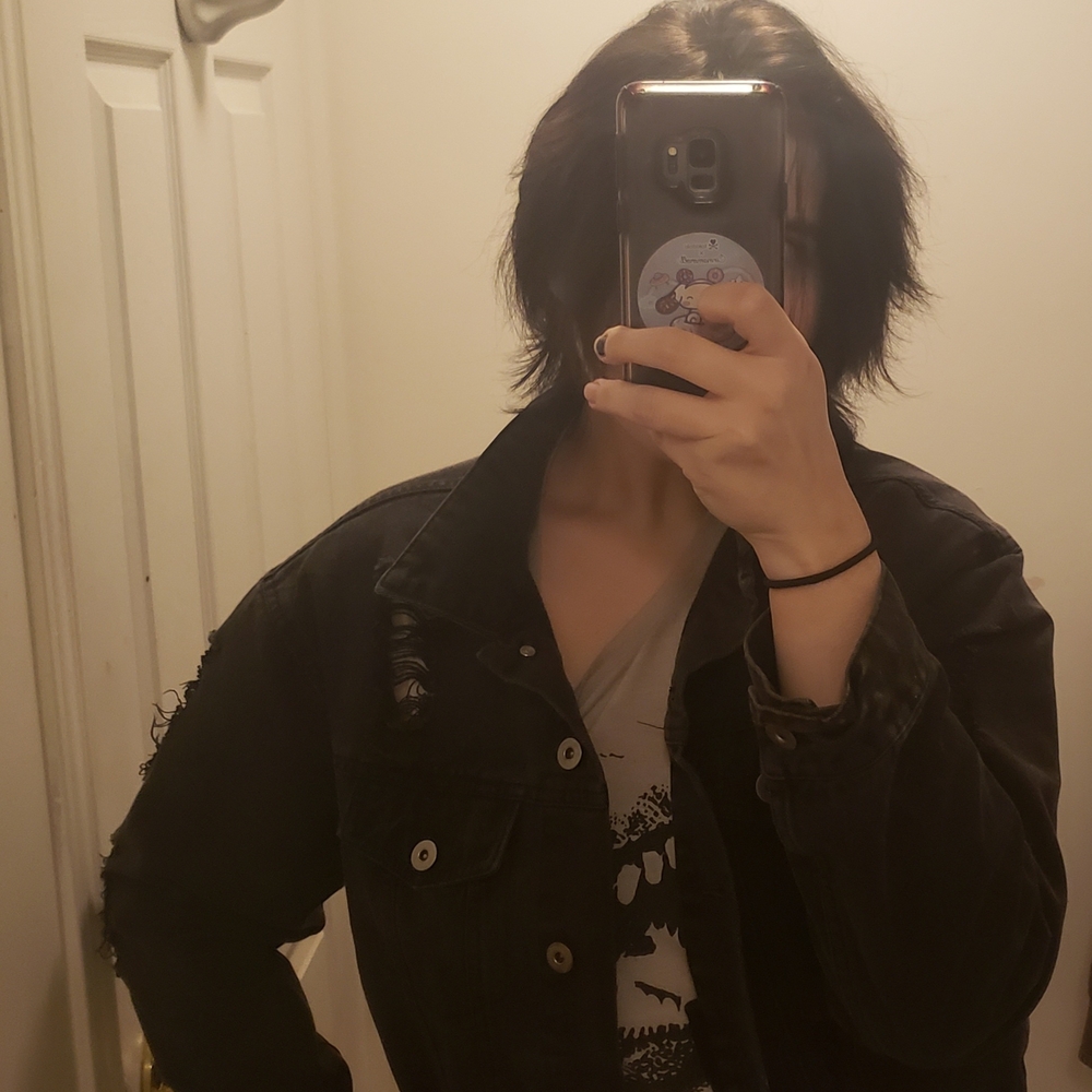 Love Tree Black Denim Jacket